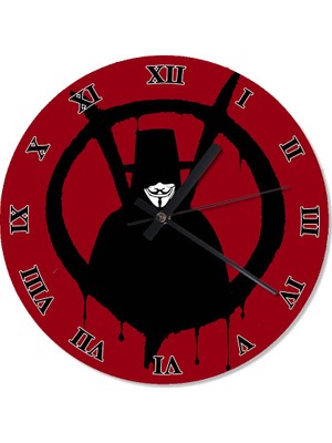 Cakasepetim V For Vendetta Tasarım Duvar Saati