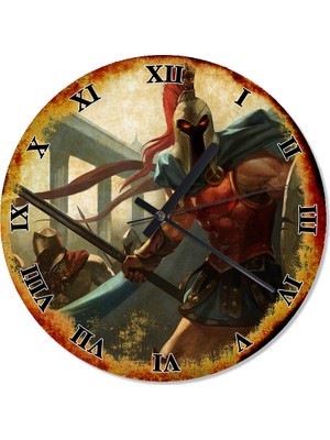 Cakasepetim Gladyatör Retro Duvar Saati