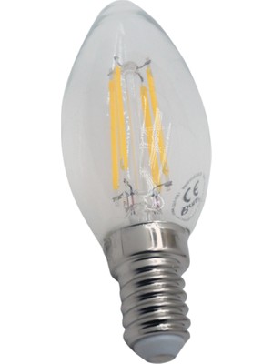 Benar  4W Led Filament Rustik Mum Ampul (Sarı Işıkı) E14