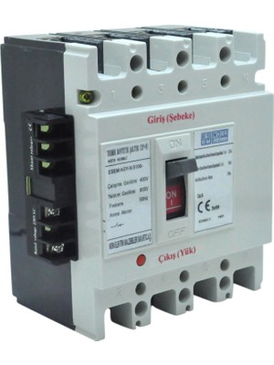 Esem 4X80A Nötr Kesmeli Açtırma Bobinli Termik Manyetik