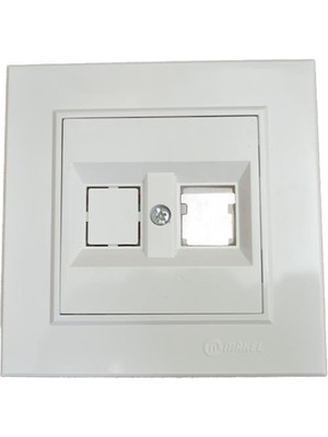 Makel  Karea İkili Data Boş Priz (Beyaz)