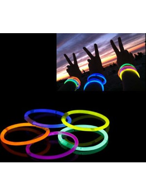 Wildlebend 10 Adet Glow Stick Bracelet Fosforlu Kırılan Çubuk Bileklik
