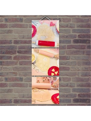 Cakasepetim Ahşap Tablo Kurabiye Zamanı Baskılı 14X14 Cm 3 Parça