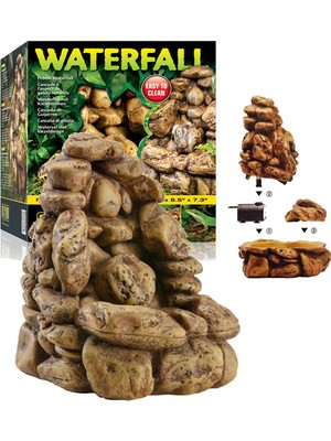 Exo Terra Çakıl Taşı Yüzeyli Şelale - Medıum