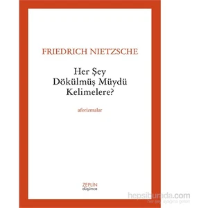 Her Şey Dökülmüş Müydü Kelimelere ?-Friedrich Nietzsche