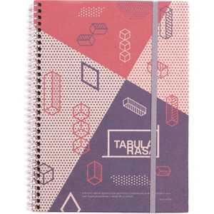 Tabula Rasa Spiralli Defter / Red 15,5*21 50 Sayfa Sert Kapak Spiralli 90 Gr. Dönüşümlü Çizgisiz