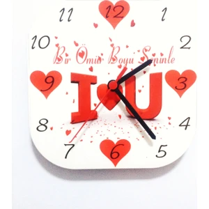 Beyazyıldızlar I love U Bir Ömür Boyu Seninle Duvar Saati