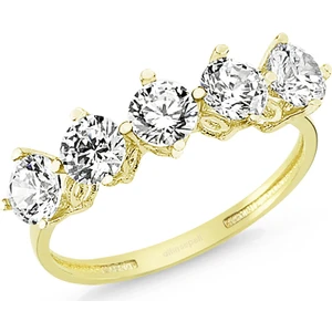 Altınsepeti Sarı Altın Beştaşlı Yüzük As8Y94R2 12