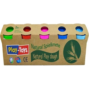 Natural 5'li Renkli Oyun Hamuru Seti 1. Sınıf Buğday Unu 5x100 g – Çocuklar İçin El Becerisi ve Yaratıcılık Geliştirici