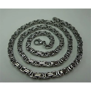 Osmanlı Gümüş Erkek Çelik Kral Zincir Kolye + Bileklik Set