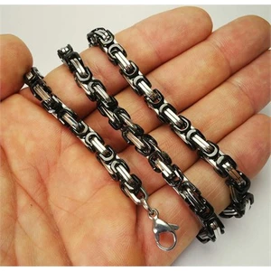 Osmanlı Gümüş Erkek Çelik Zincir Kolye Çiftrenk 5,5Mm Orta
