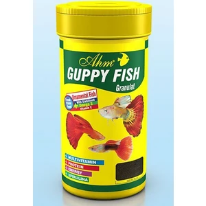 Ahm Guppy Granulat Lepistes Balık Yemi 250 Ml
