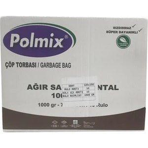 Ağır Hantal Çöp Torbası 120 x 150 1000 Gr Siyah