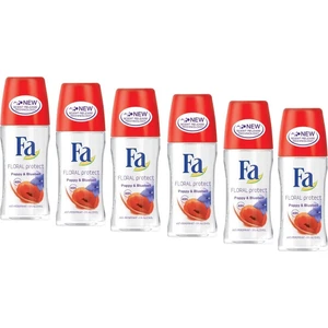 Roll-On Floral Protect Poppy & Bluebell 50 Ml 6'lı Paket