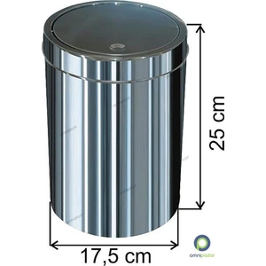 Arı Metal Dokunmatik Kapaklı 5 Lt Paslanmaz Çöp Kovası