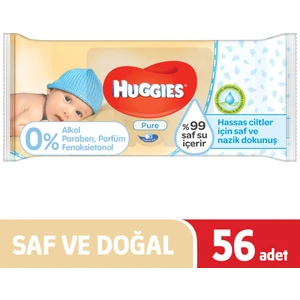 Islak Havlu (Saf ve Doğal) 56 Yaprak - Tekli Paket