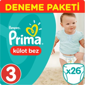 Pants Külot Bebek Bezi 3 Beden Midi Deneme Paketi 26 Adet