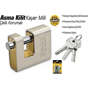 Çelik Korumalı Kayar Milli Asma Kilit 70Mm Sgs1370 (1 Adet)