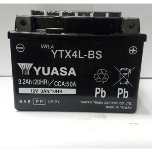 Yuasa Akü Yuasa Ytx4L-Bs 12V4Ah Honda Today 50Cc Yamaha Bws 100 Scooter Motor 50Cc