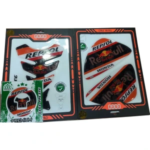 Tumopar Tank Pad Yan Pad + Depo Kapak Stikeri Pad (Pad-001) Cbr 125R Cbr 250R Cbr 500R