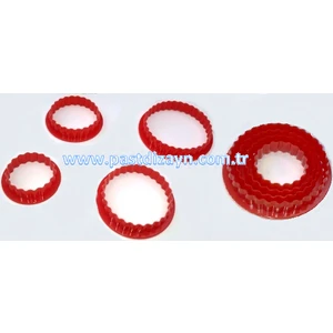 yuvarlak Tırtıklı Kırmızı 4