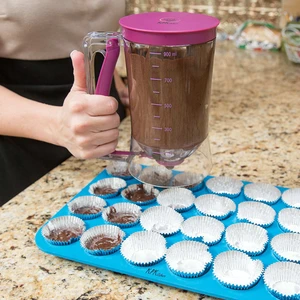 Kitchen Batter Dispenser / Ölçekli Hamur Dağıtıcı Pankek Cupcake Akıtma Yapma Makinesi