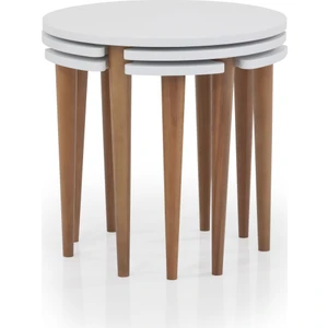 Halka Zigon Sehpa Beyaz