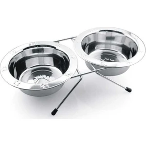 Kedi Köpek Çiftli Çelik Mama Kabı Küçük Boy