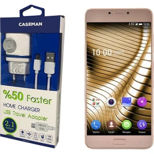 Case Man Casper Via A1 Plus Şarj Cihazı Seyahat Tipi Adaptör + Data Kablosu Hızlı Şarj Özellikli