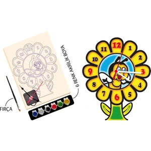 Kum Toys Ahşap Saat Boyama S-16
