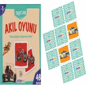 Blue Focus Akıl Oyunu 48 Parça Taşıtlar Hafıza Geliştirici