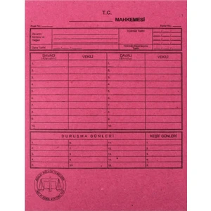 Mahkeme Dosyası 100 Adet / Paket