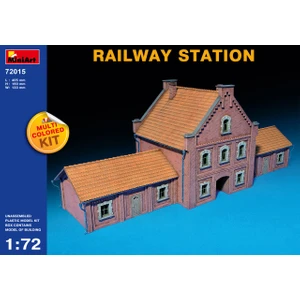 Miniart 1/72 Ölçek Plastik Maket, Tren İstasyonu, Renkli Kit