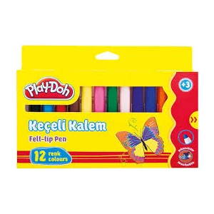 12 Renk Keçeli Kalem Karton Kutu 8 Mm