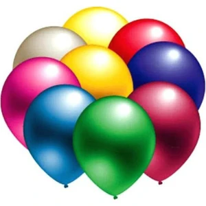 Metalik Renkli Balonlar - 100 Adet