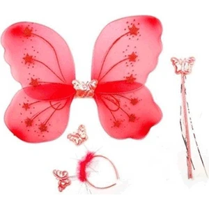 Gösteri Kelebek Kanadı (3 Parça)-Kırmızı