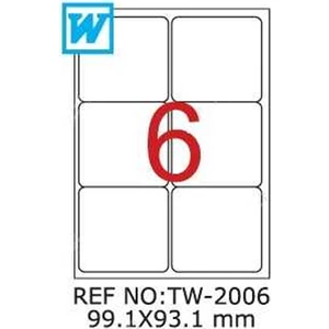 99,1X93,1 Mm Laser Etiket Tw-2006