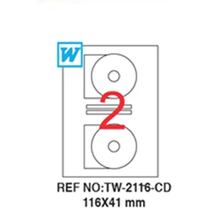 116X41 Mm Laser Etiket Tw-2116