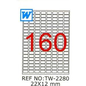 22X12 Mm Laser Etiket Tw-2280