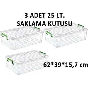 Maxı Saklama Kutusu 25 Lt.3 Adet
