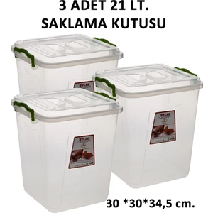 Elıte Derin Saklama Kutusu 21 Lt.3 Adet