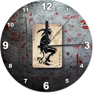 İskanbil Kağıdında Joker Şekilli Duvar Saati