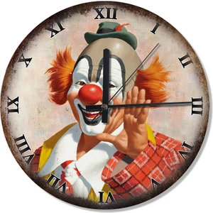 Tablomega Roma Rakamlı Palyaço Akarlı Duvar Saati