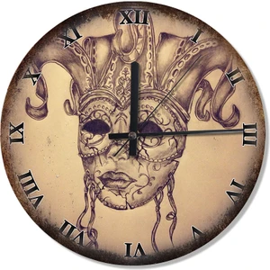 Rio Karnaval Maskesi Sessiz Duvar Saati