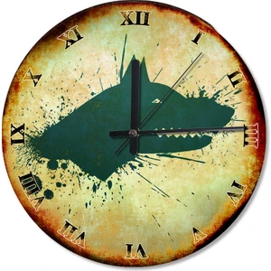 Göktürk Kağanlığı Amblemi Kurt Şekilli Duvar Saati