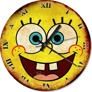 Retro Sünger Bob Analog Duvar Saati