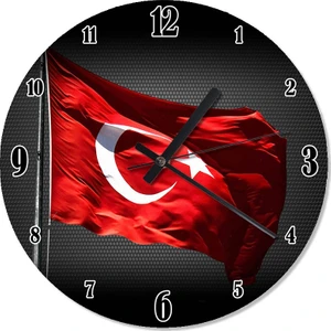 Türk Bayrağı Duvar Saati