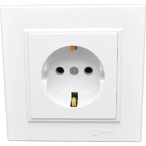 Karea Topraklı Priz (Beyaz)