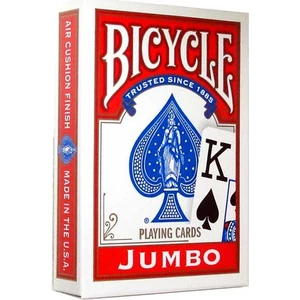 Bicycle Jumbo Poker İskambil Oyun Kağıdı (2 Tarafı Yazılı Oyun Kartı Kırmızı)
