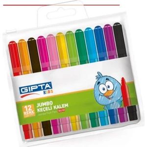 K410 Jumbo Keçeli Kalem 12 Renk
